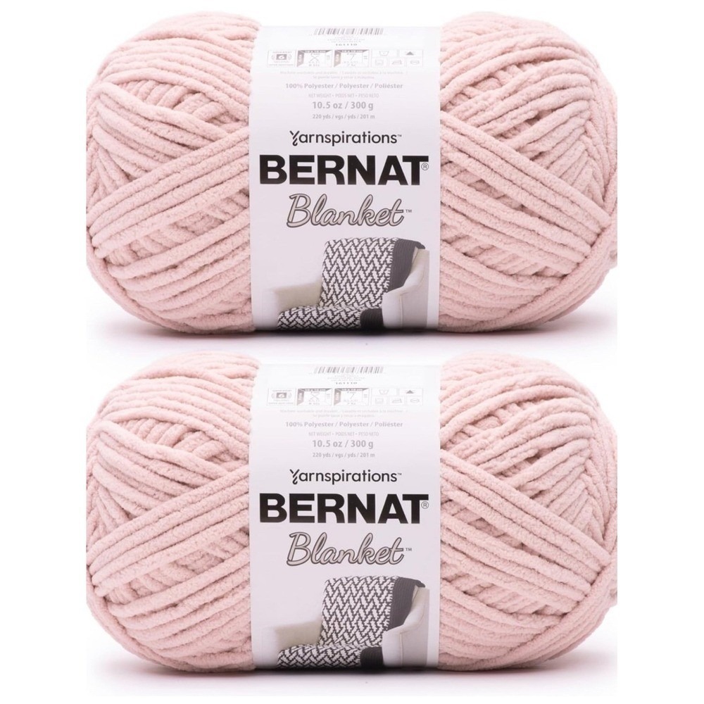 Bernat blanket yarn Pink dust 2 skeins
